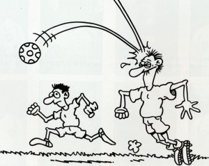 Billedet viser ikke Saimon, der header. Men det kunne godt have set sådan ud.